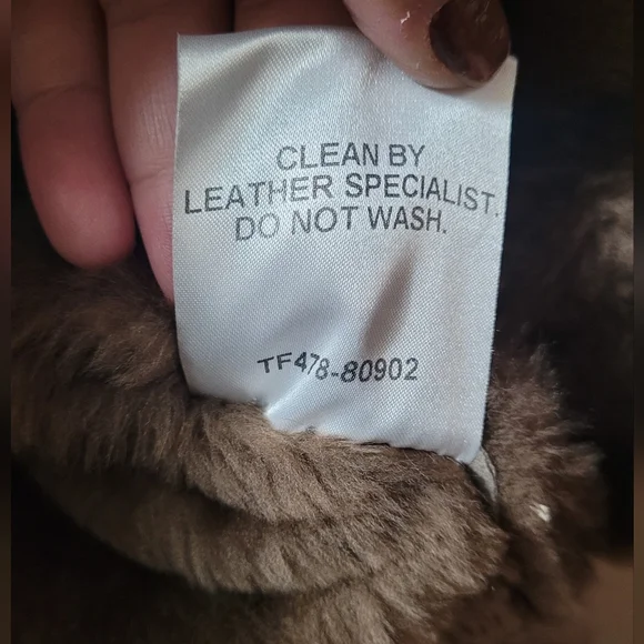 GUC VTG Pendleton Genuine Shearling Lamb Leather Vest Size Large Tan - Picture 9 of 13